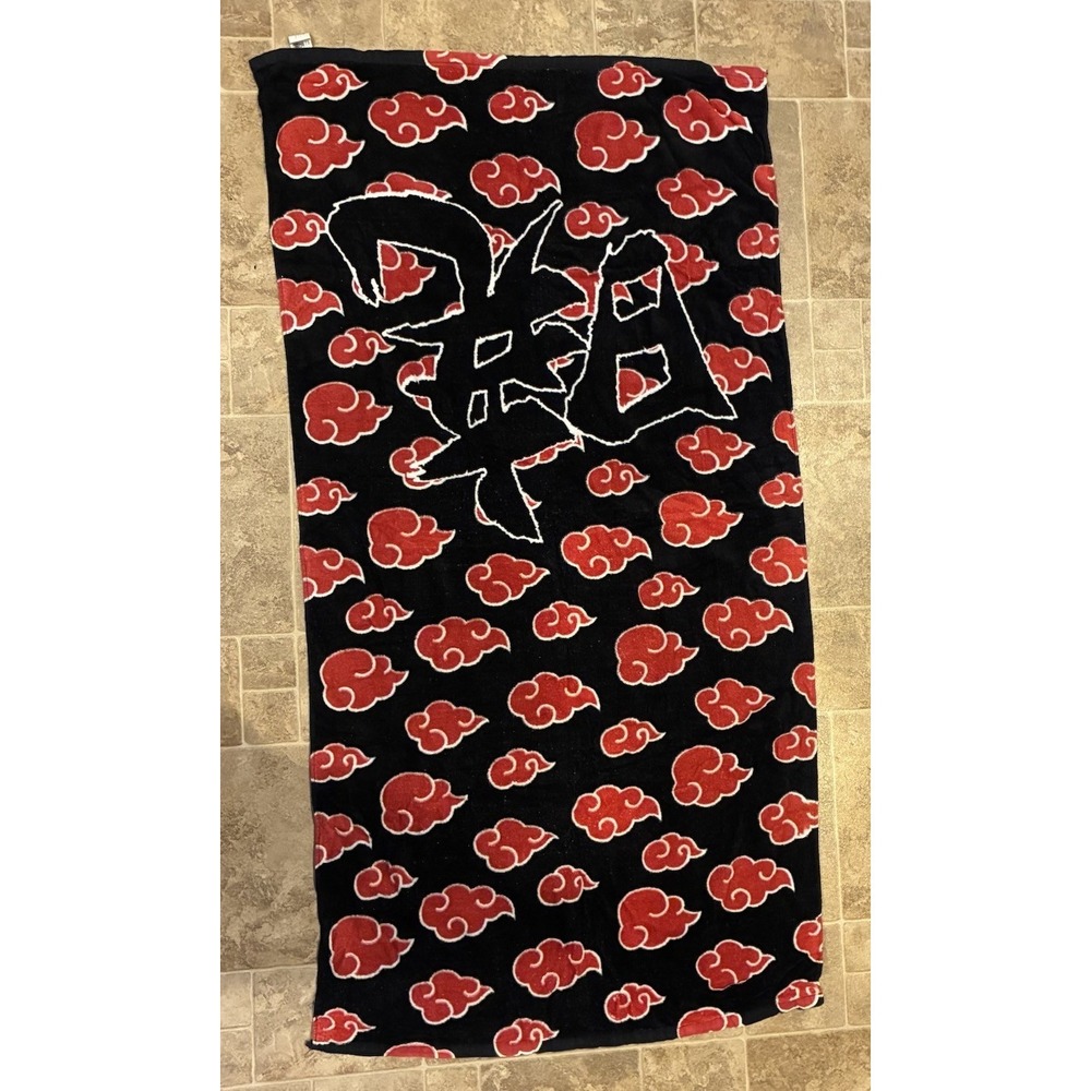 Naruto Shippuden Akatsuki red cloud anime towel Y2K